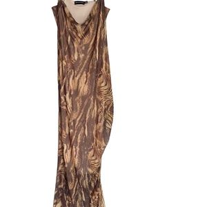 Ruched Maxi Dress with Side Split